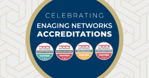 image showing accreditation badges from engaging networks