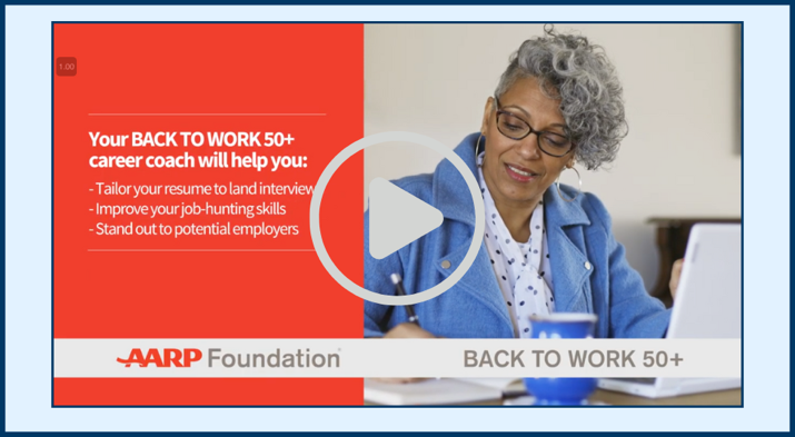 AARP Career Coaching video thumbnail.