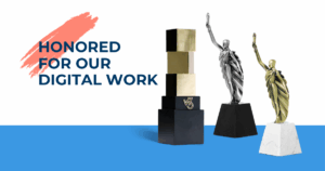 Award trophies won for digital work